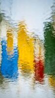 Abstract Water Reflection Colorful Swirls and Patterns. photo
