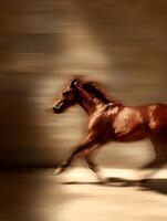 A Chestnut Horse in Motion Dynamic Equine Art. photo