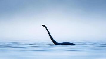 Mysterious Creature in Calm Water A Serene Aquatic Enigma. photo