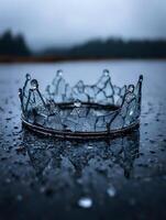 Shattered Crown A Fallen Monarchy Reflected in Still Water. photo