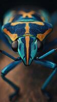 Close Up of a Vibrant Jewel Bug, Detailed Insect Macro Photography. photo