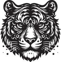 A tiger head in a tribal style vector