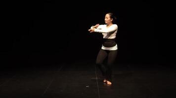 Expressive Dance Performance in Dark Setting video