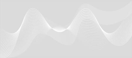 White Abstract Flow Background. Minimal Wavy Lines. Soft Elegant Backdrop vector