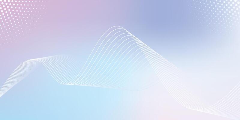 Futuristic Soft Purple and Blue Gradient Abstract background with Curved Lines and Dot Pattern