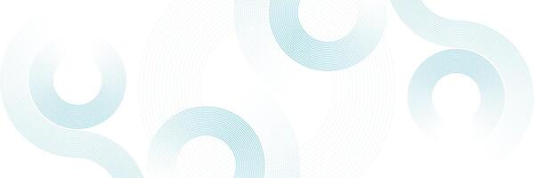 Modern gradient lines shape. Abstract blue circle lines on white background. Geometric stripe line art design vector