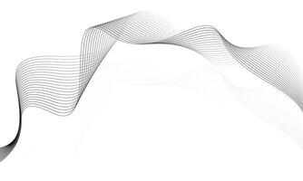 Minimal Line Background. Abstract Black Flow Lines on White vector