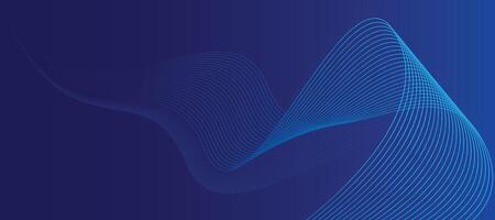 Abstract curved lines on a blue background vector