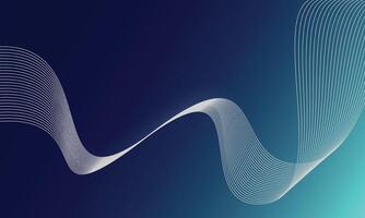 Elegant Abstract Wave Background. Gradient Blue Flow Lines Design vector