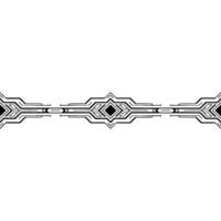 Art Deco Linear Border Geometric on White Background vector