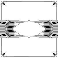 Art Deco Geometric Frame With Space for Text vector