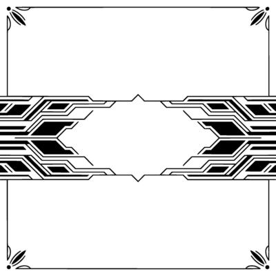 Art Deco Geometric Frame With Space for Text