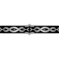 Decorative Border, Black White Geometric Ornament vector