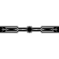 Geometric Black White Border Decorative Element vector