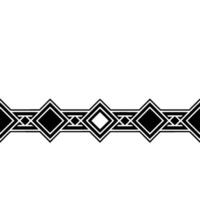 Minimalist Geometric Border With Diamond Pattern, Black and White vector