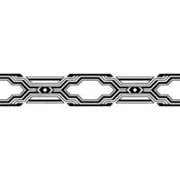 Geometric Border Modern Black and White Element vector
