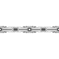 Futuristic Tech Border Geometric Circuit Pattern on White Background vector