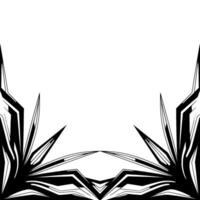Modern Abstract Black White Frame Geometric Elements vector