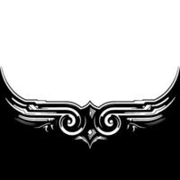 Elegant Black and White Ornamental Border With Copy Space vector