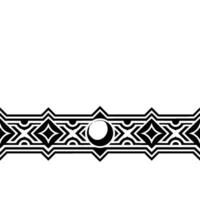 Elegant Geometric Border With D Orb, Monochrome vector