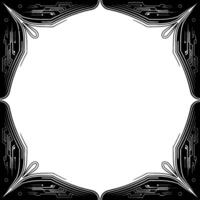 Tech Frame Futuristic Border for Digital or Scifi Content vector