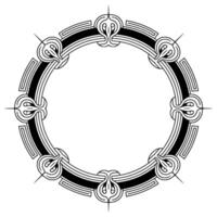 Elegant Circular Frame Minimalist Decorative Border, Illustration vector