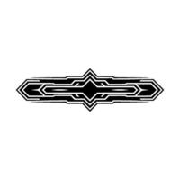 Geometric Art Deco Border Element Black and White vector