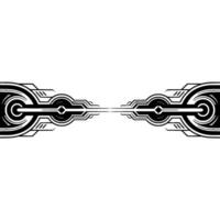 Abstract Geometric Pattern, Symmetrical, Black and White vector