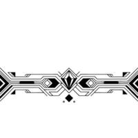 Art Deco Geometric Border on White, Elegant Minimalism vector