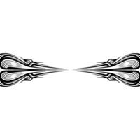 Symmetrical Abstract Black and White Ornament on White vector