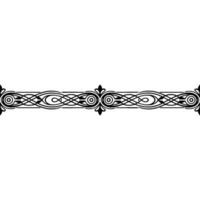 Ornamental Black Border, Celtic Knotwork on White Background vector
