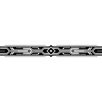 Geometric Deco Border in Black and White vector