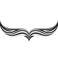 Elegant Line Art Wing or Feather on Gray Background vector