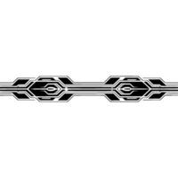 Abstract Tech Divider Black White Futuristic Element vector