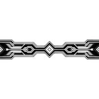 Abstract Geometric Border, Modern Black and White Element vector