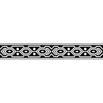 Geometric Border Pattern Monochrome Element vector