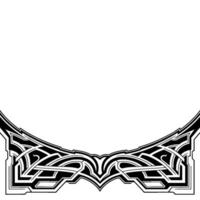 Celtic Knotwork Border on White Background, Digital Art vector