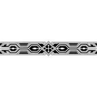 Geometric Symmetry Border, Black and White Abstract vector