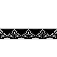 Art Deco Border Pattern on White Minimalist Elegant vector