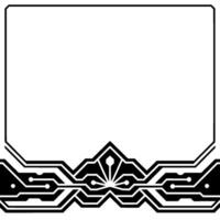 Geometric Tech Frame in Black and White, Minimalist vector