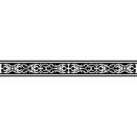 Elegant Black and White Scroll Border, , Decorative Element vector