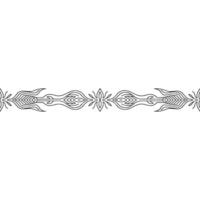 Ornamental Floral Border Elegant Line Art Element vector