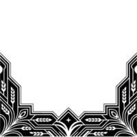 Art Deco Frame With Wheat and Geometric vector