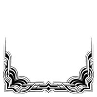 Art Deco Frame Elegant Black and White Border With Copy Space vector