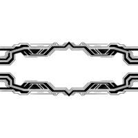 Futuristic Tech Frame Geometric Border on Gradient Background vector