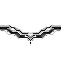 Futuristic Black and White Circuit Board vector