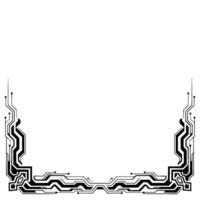 Abstract Tech Circuitry Frame on White Background vector