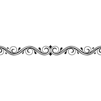 Elegant Black Scroll Border on Gradient Background vector