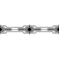 Art Deco Geometric Border in Black on White vector