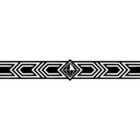Geometric Diamond Patterned Border Black White vector